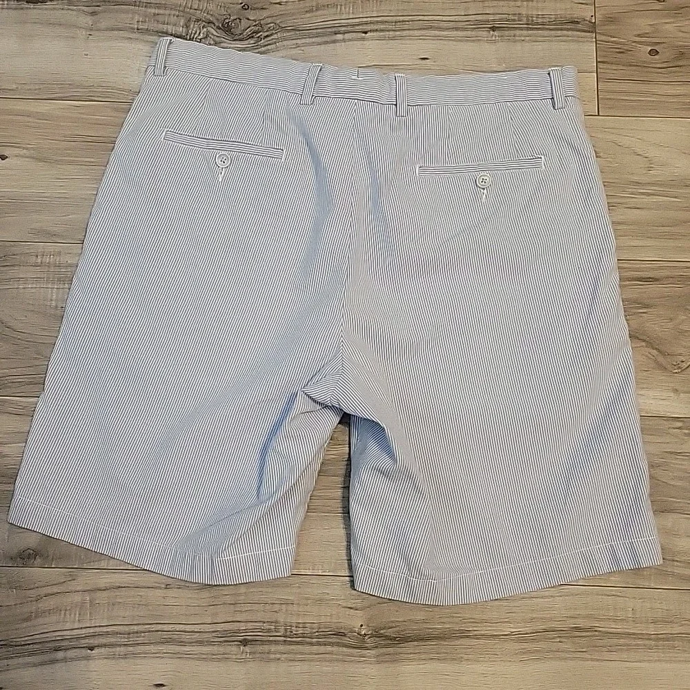 Peter Millar Shorts Mens 35 Blue White Strip‎ Chino Preppy Golf